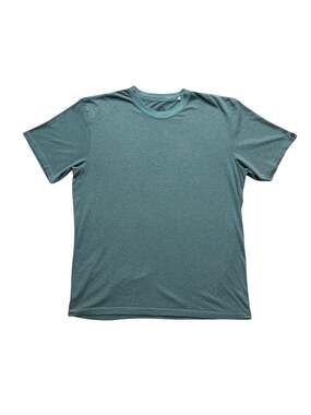 prAna Green Striped Short Sleeve Crew Neck T-Shirt Size L